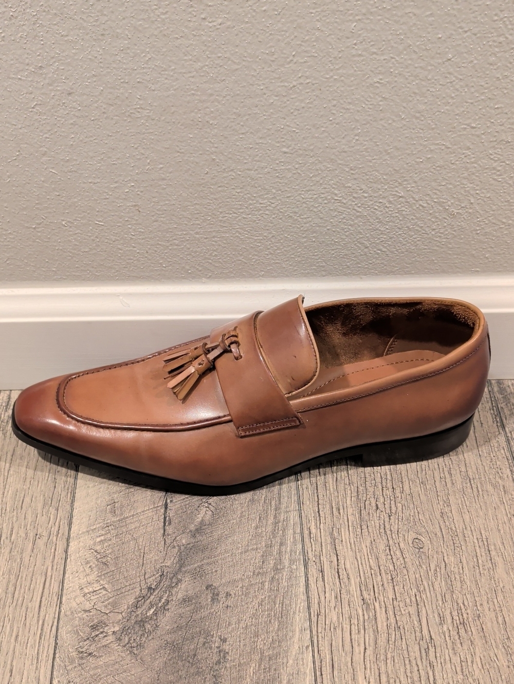 Aldo "Vinci" Tassel Loafer Shoes Tan/Cognac NEW - Picture 4 of 9
